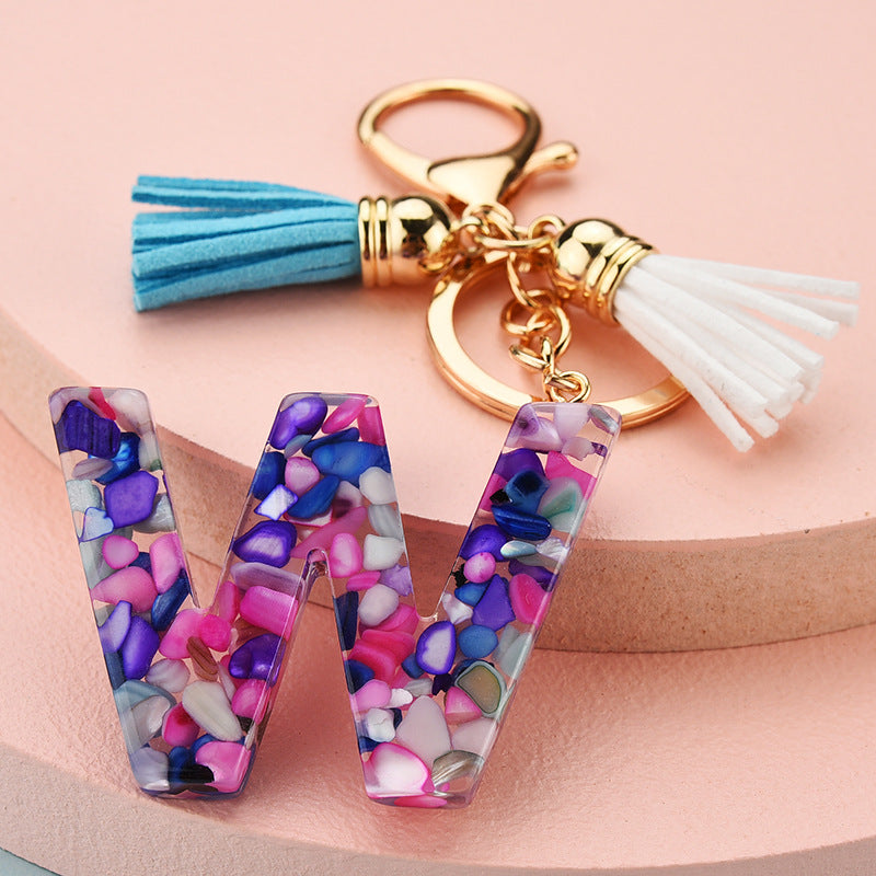 Letter Initial Keychain - Personalized Name Keychain