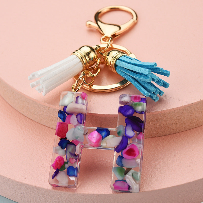 Letter Initial Keychain - Personalized Name Keychain