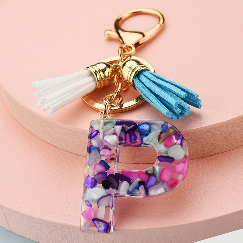 Letter Initial Keychain - Personalized Name Keychain