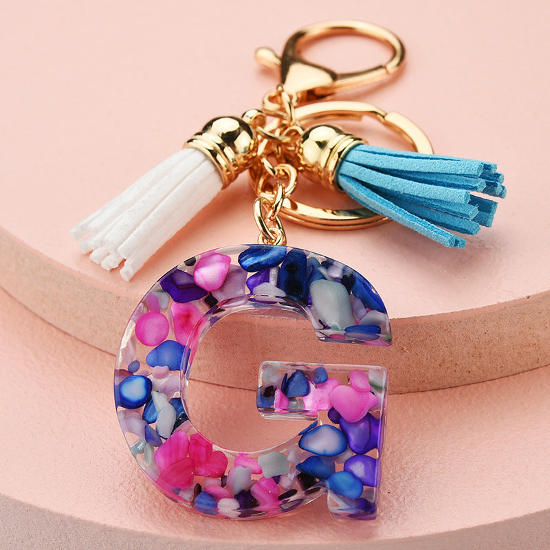 Letter Initial Keychain - Personalized Name Keychain