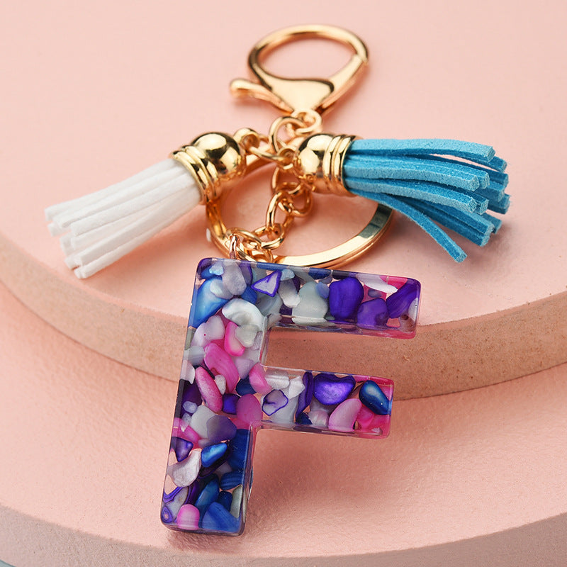 Letter Initial Keychain - Personalized Name Keychain