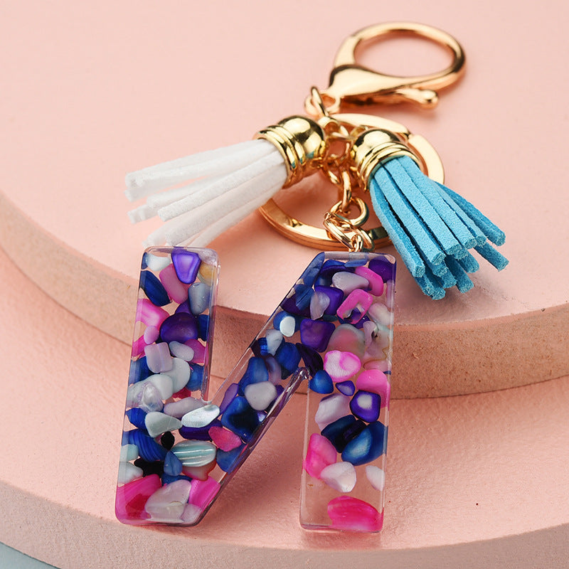 Letter Initial Keychain - Personalized Name Keychain