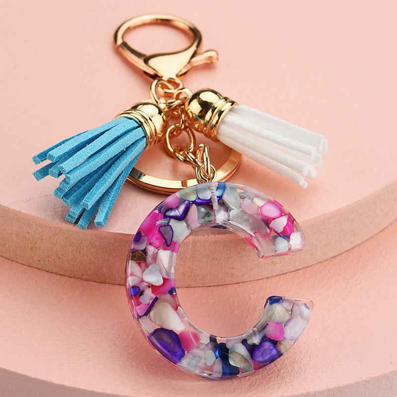 Letter Initial Keychain - Personalized Name Keychain